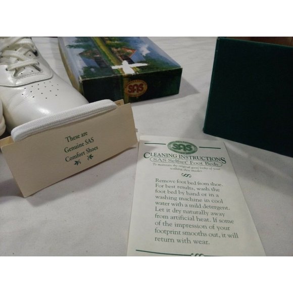 SAS Freetime Free Time White Leather Lace Up 12 N - Picture 8 of 9